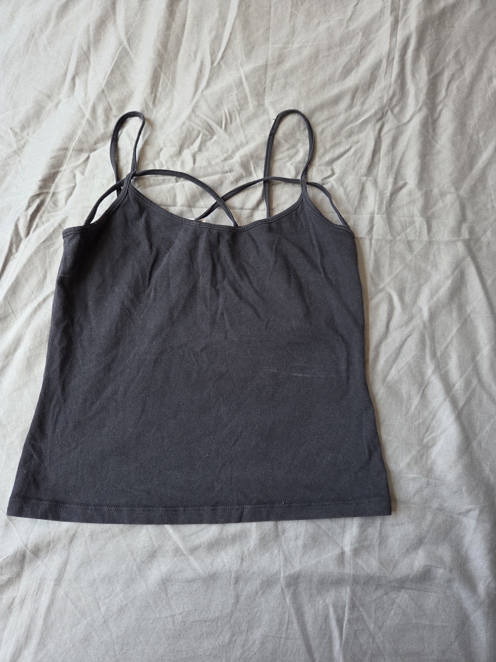 Black Strappy Women's Tank Top Size Medium